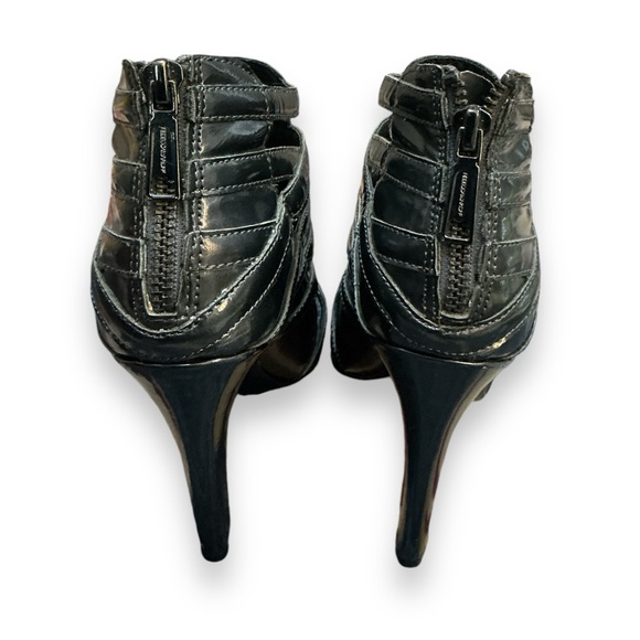 Vintage Rebecca Minkoff heels Size 6M gunmetal patent leather *heel-see photos - Picture 3 of 7